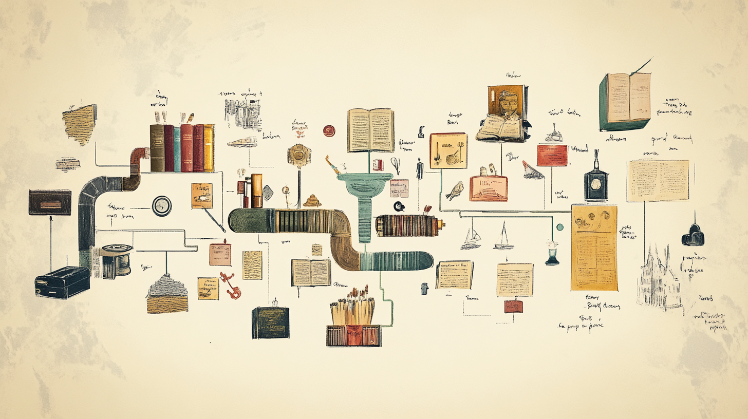 Diagrama que simboliza el proceso de publicación de un libro