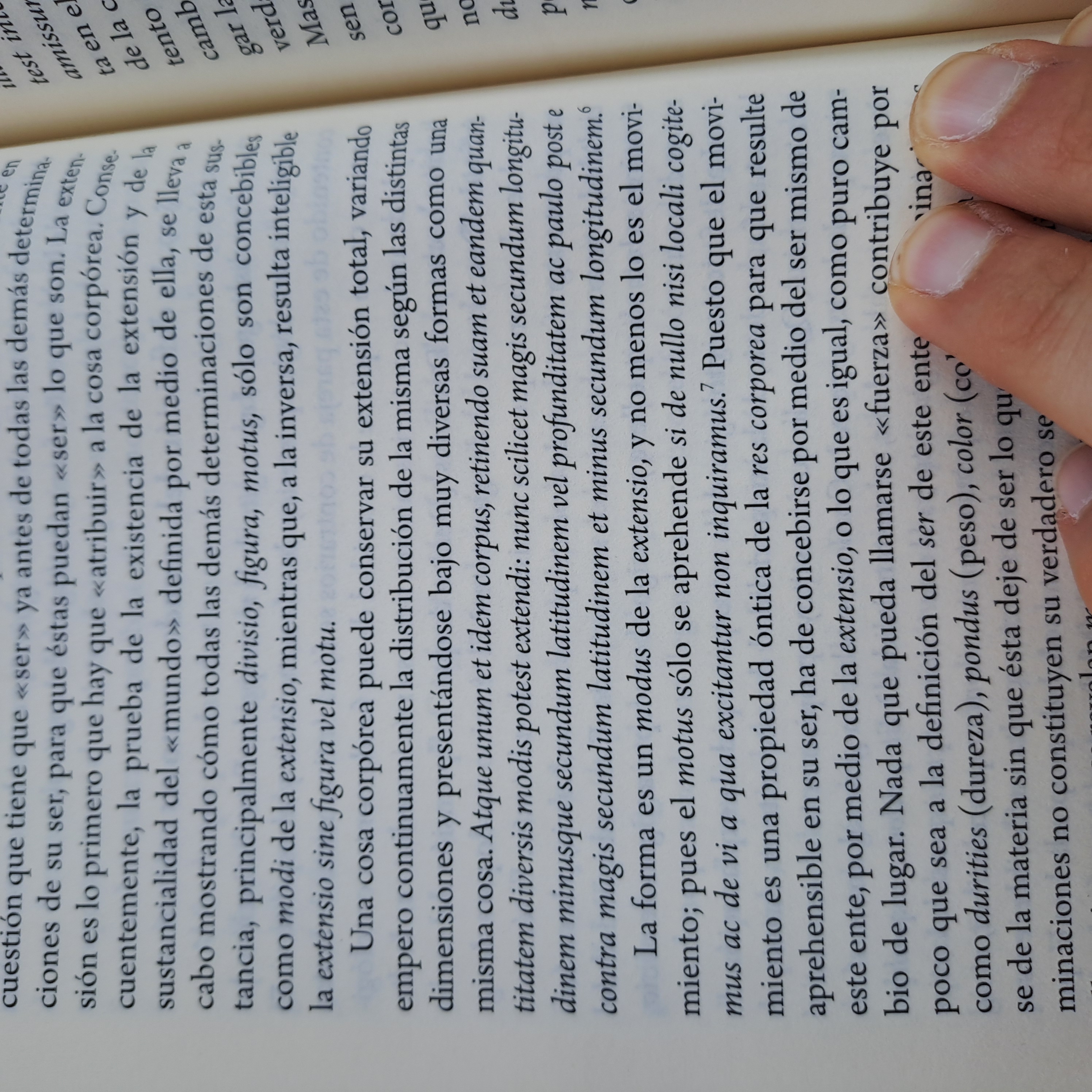 Paágina de libro de Martin Heidegger